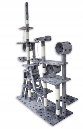 Комплекс для кігтів Bituxx: низька, стельова та висока дряпалки, лежак, килимки для дряпання, стовпчик та вежа (висотою понад 220 см), модель 