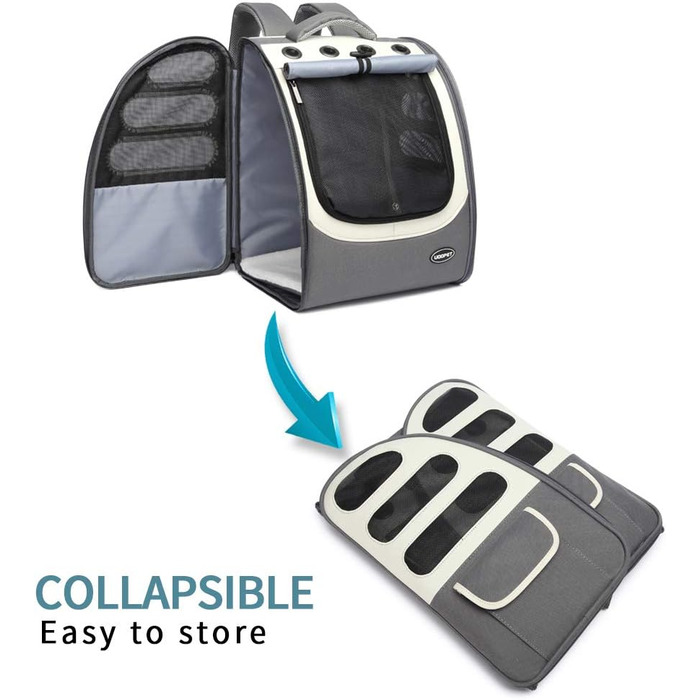 Рюкзак для котів та собак, великий, на 2 тварин, для подорожей, схвалений авіакомпаніями