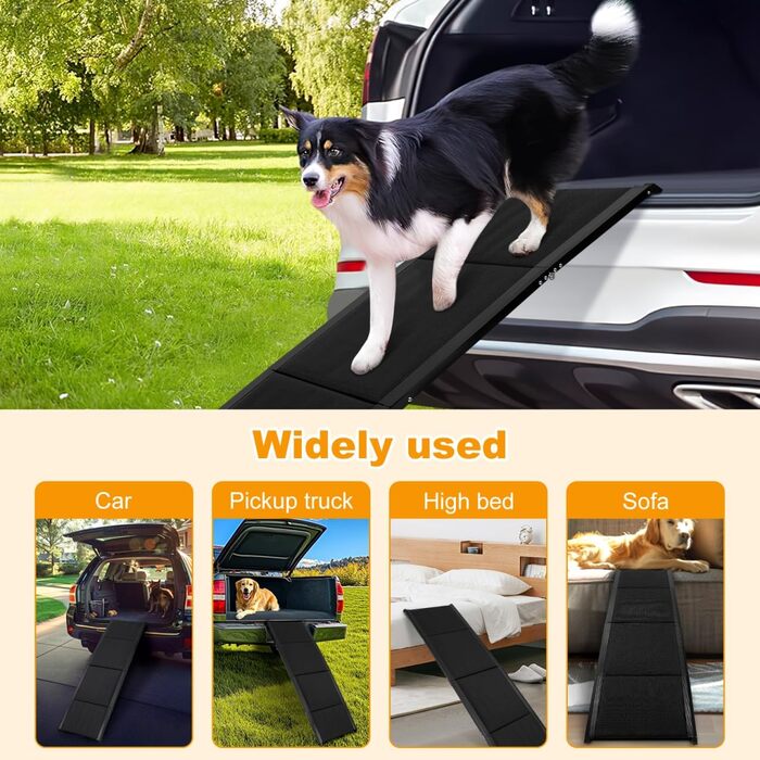 Рампа для собак Gadpiparty 180x50 см, автоскладана, до 136 кг, антиковзка поверхня, для SUV, вантажівок та високих входів