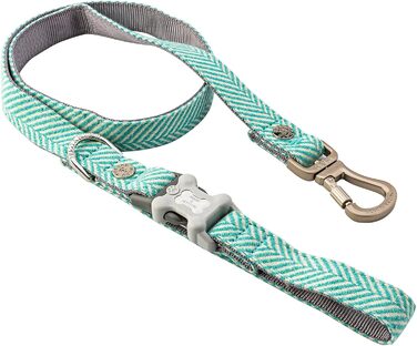 Повідок для собак HUGO & HUDSON твідовий, тренувальний, аква, ялинка, 1,2 м x 1,5 см