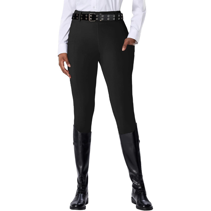 Легінси для верхової їзди DMVOD для жінок, повний силіконовий захват, чорні, розмір L