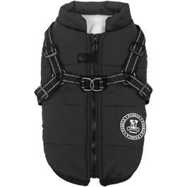 Зимова куртка для собак маленьких порід, водонепроникна, тепла, на шлейці, зелена L