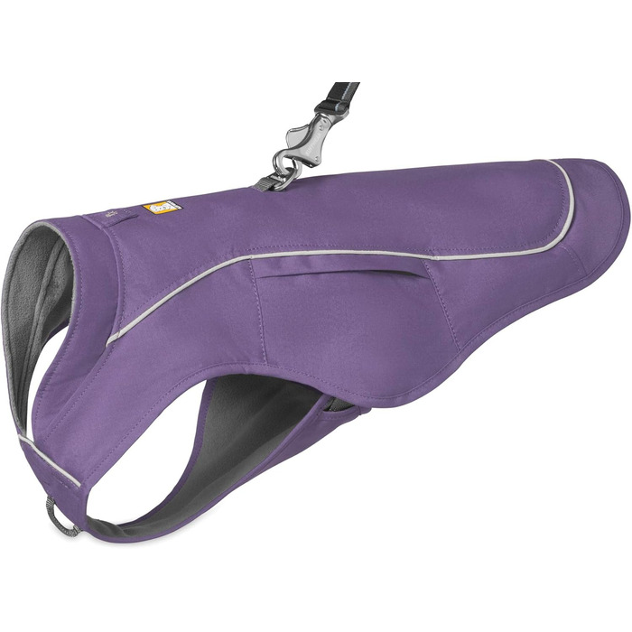 RUFFWEAR Overcoat Fuse: Куртка та шлейка для собак 2-в-1, з флісовою підкладкою, Salbei-Lila, XL