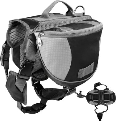 Рюкзак для собак | Великий рюкзак для прогулянок, подорожей та перевезення | З кишенями та регульованими відділеннями