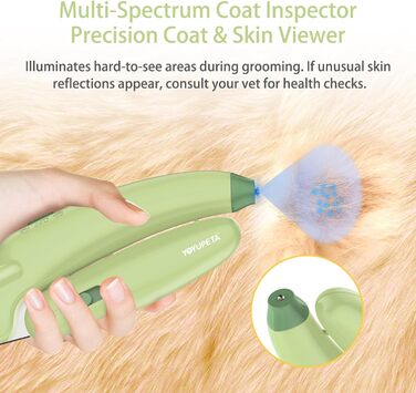 YOYUPETA Тример для собак з LED-підсвіткою та пилочкою - професійний набір для догляду за домашніми тваринами, гострий триммер та вбудована пилка для безпечної та безстресової обрізки кігтів у собак, зелений