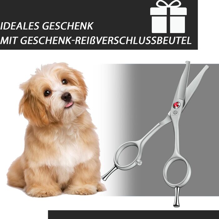 Ножиці для грумінгу собак Purple Dragon Kleine Hundeschere, професійні, з покриттям та демпфером