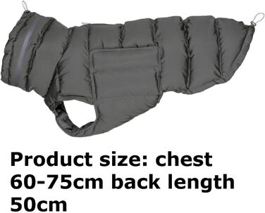 Водонепроникний зимовий одяг для собак, теплий зимовий плащ для собак, сірий, для холодної погоди