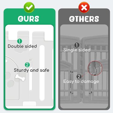 Клітка для собак, 6-панельна, для цуценят, з дверцятами, біла (156 x 78 x 60 см)