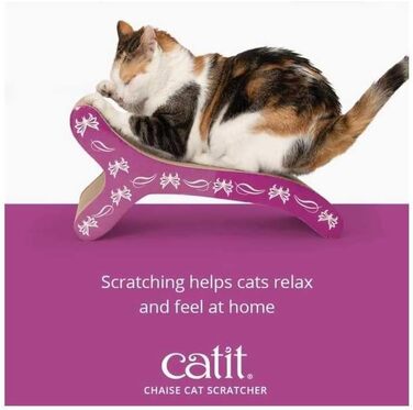 Кігтечка для котів Catit з картонної гофрованої гондоли з котячою м'ятою, S-подібної форми