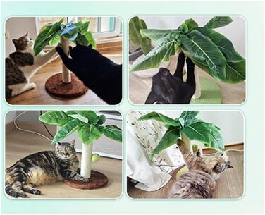 Котячий будиночок Pawlickio з когтеточкою, зелені листки, когтеточки з сизалевого мотузка, котячі стовпчики для дому, котячі комплекси