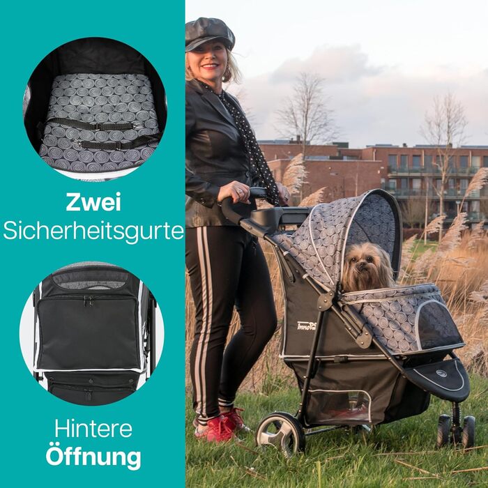 Візок для собак Innopet Allure Cheetah сірий