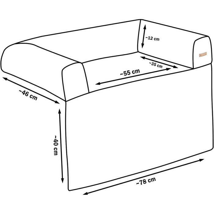 Килимок для собак Velinda: лежанка, захист дивану (сірий, Cord)