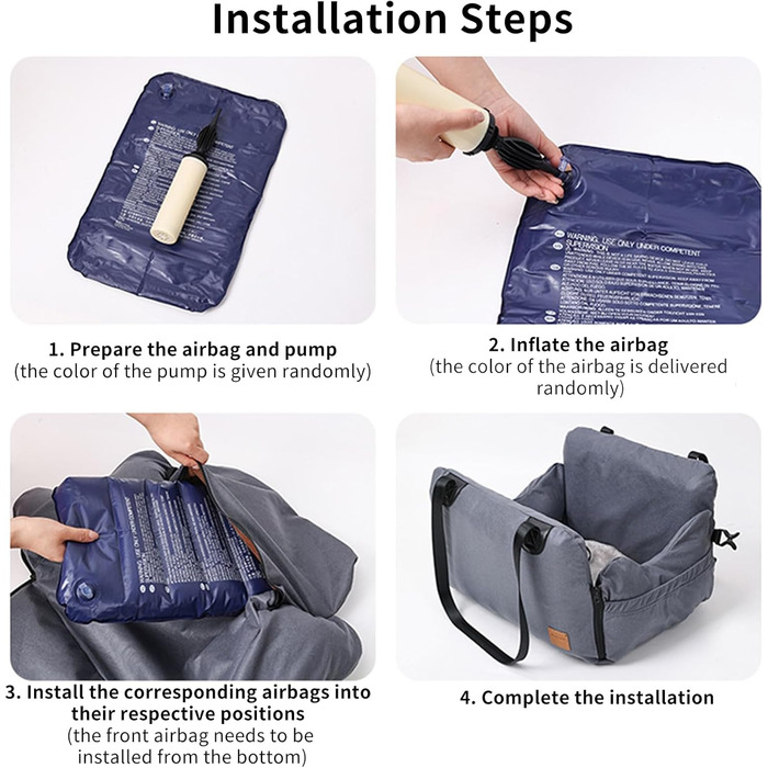 Автокрісло для собак, автокрісло для маленьких собак, сіре, з ременями безпеки та кишенями для зберігання. Водонепроникне та пральне автокрісло для собак.