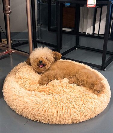 Ортопедичне кругленьке ліжко для собак XL: зручне, миюче, з memory foam. Підходить для великих собак (лабрадорів)