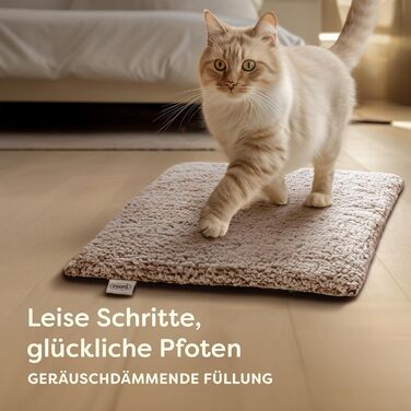 Самогріюча ковдра для собак та котів, коричнева, 60x45 см - м'яка та затишна ковдра для котів - з шумопоглинанням - знімний та пральний чохол - з антиковзною основою