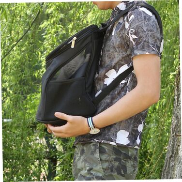 Рюкзак-переноска для собак Kisangel: чорний, дихаючий, для маленьких собак, для подорожей та прогулянок