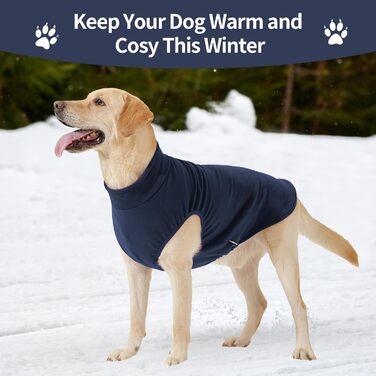 Пуловер для собак HEYWEAN: теплий флісовий костюм для маленьких, середніх та великих собак XL, синій