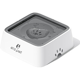 Миска для води для собак ELS PET: 2L, антивитік, для подорожей, неслизька, для собак, котів, домашніх тварин, анти-розливання, водяний диспенсер, для дому, на вулицю, в авто, 2L, сіра