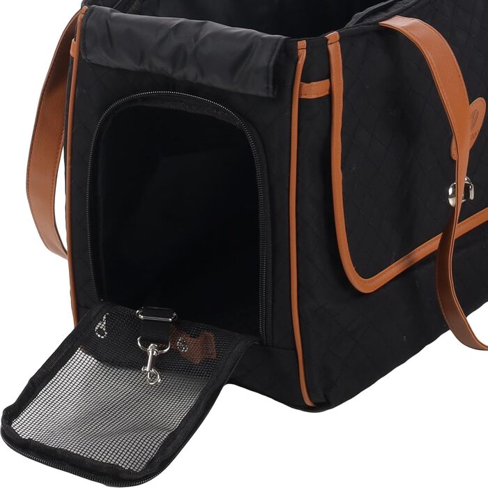 Транспортна сумка для собак та котів Flamingo Xandor – 48 x 25 x 33 см, чорна