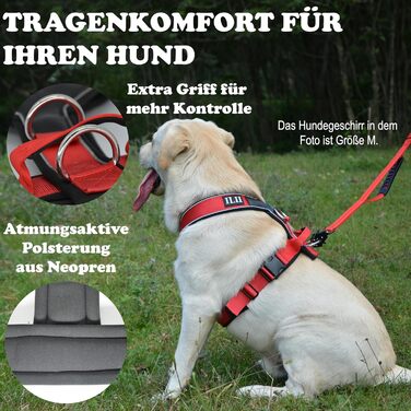 Нашийник для собак III Y - міцний, елегантний та комфортний. Унікальний дизайн для середніх та великих собак. Червоний (L)