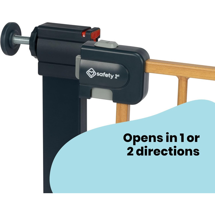 Захисні ворота для дітей Safety 1st Easy Close Wood, автоматичне закриття, без свердління, 73-80 см (розширюються до 136 см), білий