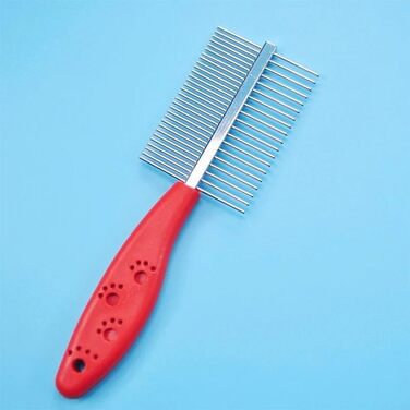 Щітка для собак, професійний інструмент для догляду за шерстю, аксесуар для домашніх тварин, ефективна щітка для собак (Червоний)