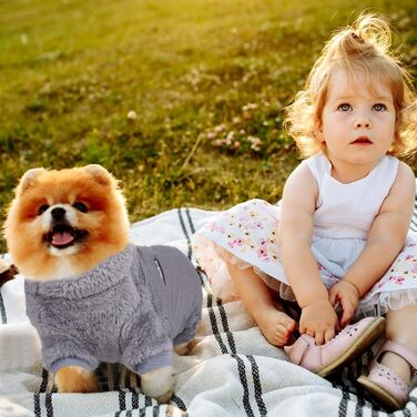 Пуловер для собак, теплий зимовий пуловер для маленьких собак, флісовий пуловер для цуценят, одяг для собак, пуловер для домашніх тварин для маленьких та середніх собак (L)