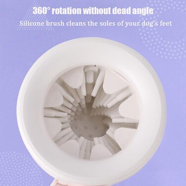 Автоматичний мийка лап для собак Ebbels: 360° обертання, портативна, м'який силікон, масаж, червоний