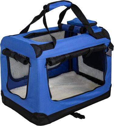 Складана переносна сумка-переноска для собак та котів Petigi (S, 50 x 35 x 36 см, блакитна)