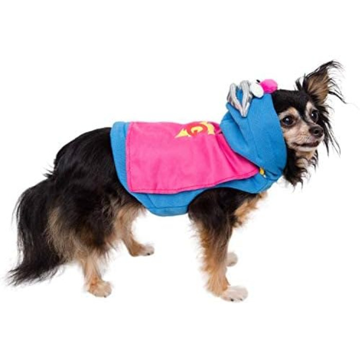 Костюм для собак Super Grover від Pet Krewe – ідеальний для маленьких, середніх, великих та екстра-великих собак. Підходить для Хелловіну, вечірок, фотосесій та як подарунок для собаколюбів