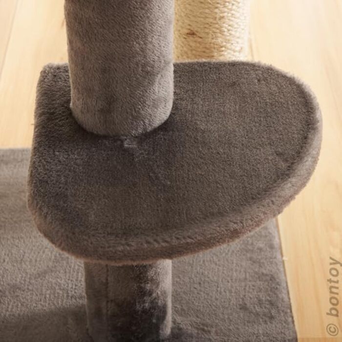 Дряпак для котів Bontoy Jerry, сірий, 126 см, стовпи з сизалю 9 см, підходить для великих котів