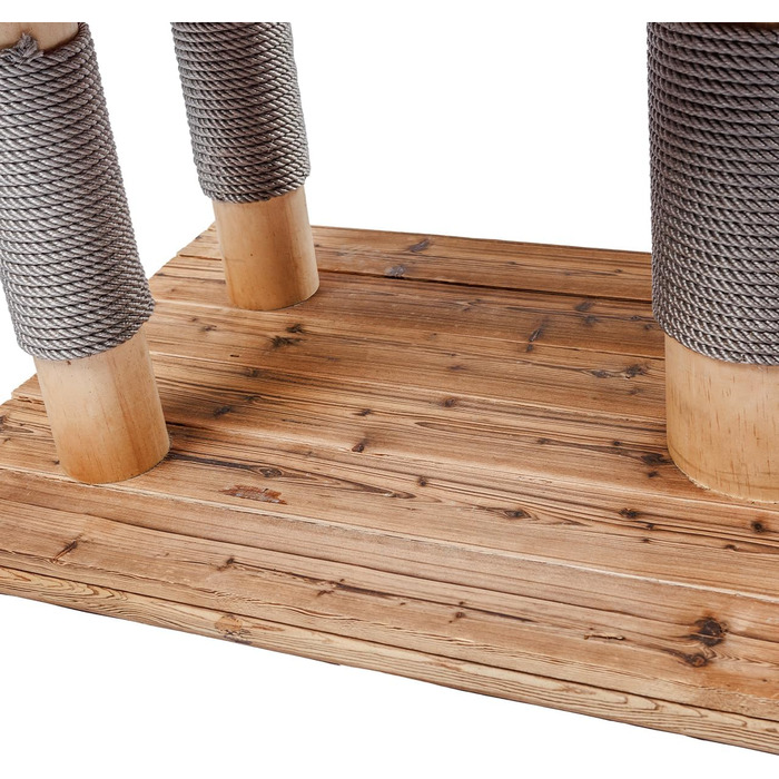 Кігтеточка для котів CanadianCat Woody - дерев'яний комплекс для лазіння | 70 x 45 x 117 см | вологостійка, для вулиці