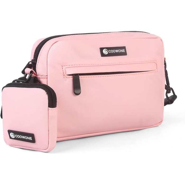 Сумка для ласощів для собак COOWONE: водонепроникна сумка для прогулянок з диспенсером для собачих екскрементів (Рожева)