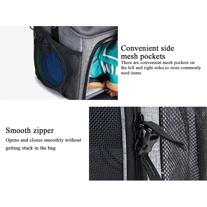 Корзина для собаки на велосипеді, переноска для собак, легка та дихаюча, аксесуари для подорожей та кемпінгу