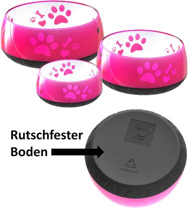 Миска для собак велика та маленька - годівниця/поїлка S/M/L з неслизьким дном (M 1010мл для середніх собак, рожева) M 1010мл (середні собаки) Рожева