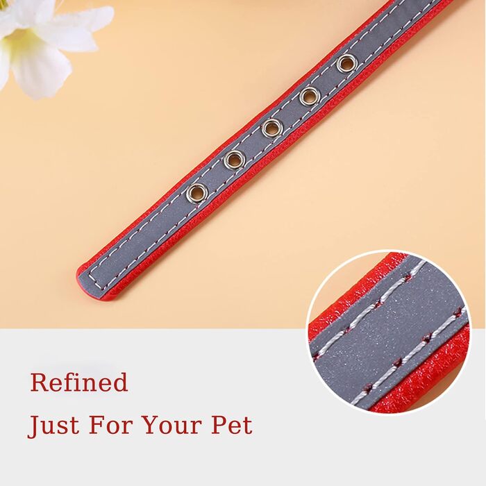 Освітлювальне нашийник Yonsbox для собак та котів з персоналізованою гравіюванням – міцний, легкий, з ID-значком та світловідбиваючою ниткою. Розміри XS–XXL (рожевий, XXL: 46-56 см, для собак вагою до 27 кг)