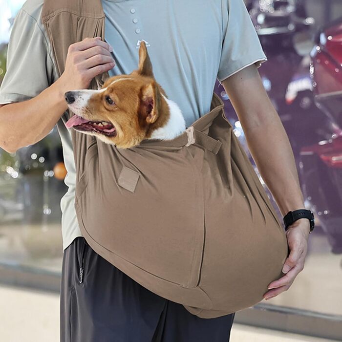 Рюкзак-переноска для собак, рюкзак для цуценят, рюкзак для котів, зручний, легкий, для вигулу, подорожей, Khaki