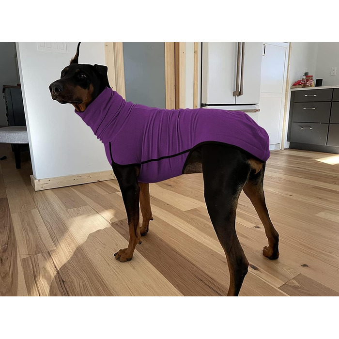 Теплий пуловер для собак Imily Bela з флісу, накидка, жилет, куртка для собак, зимовий одяг для маленьких, середніх та великих собак (M, фіолетовий)