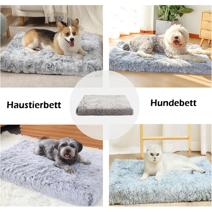 М'яке ортопедичне ліжко для собак та котів, 100x60x10 см, хакі