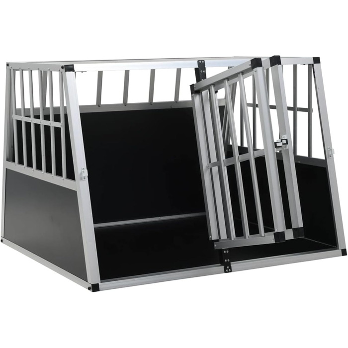 Транспортна переноска для собак Gecheer, розкладна переноска XXL для великих собак, алюміній та MDF, для безпечного транспортування в автомобілі (94 x 88 x 69 см)