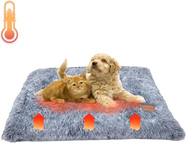 Самогріюча килимок для котів та собак Little Bean, 60x45x6 см, S, не потребує електромережі, теплий зимовий килимок для тварин, антиковзаюча поверхня