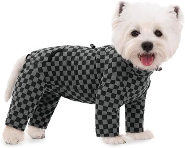 Теплий флісовий зимовий одяг для собак - теплий комбінезон-піжама для собак, розмір XX-Large, чорний