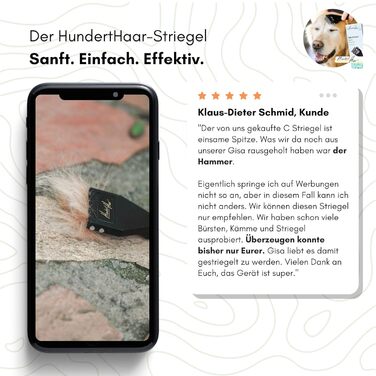Щітка для котів та собак Striegel, аксесуари для собак, видалення шерсті | Зроблено в Німеччині (Тип C)