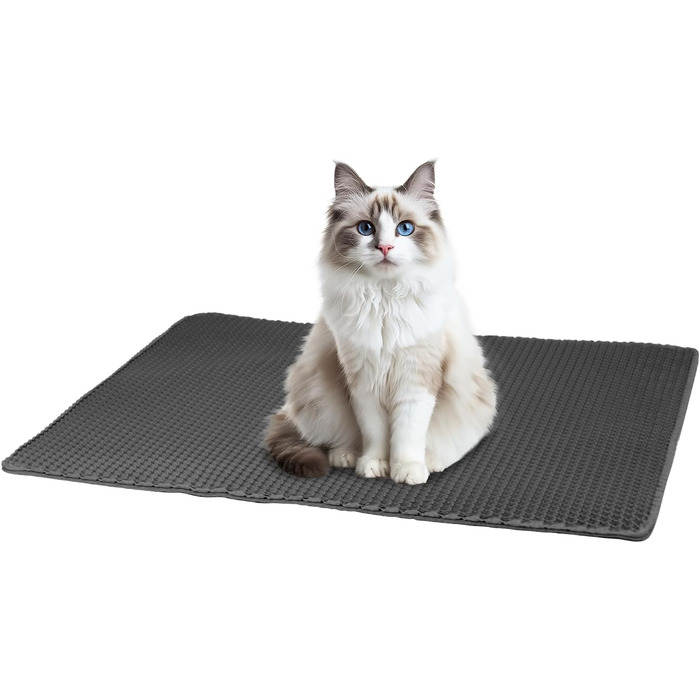 Килимок для котячого туалету QWORK® з комірками, 90 x 76 см, EVA, антиковзаючі