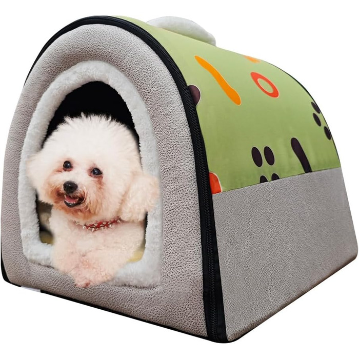 Крісло-лежанка для собак великих порід (2XL Brick), 2 способи використання, з м'якою підстилкою, вологостійкий дім, антиковзаюча база, зелено-сірий колір