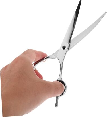 Професійна ножиця для собак та котів з ергономічною ручкою. Високоякісна сталь, безпечна та зручна для грумінгу.