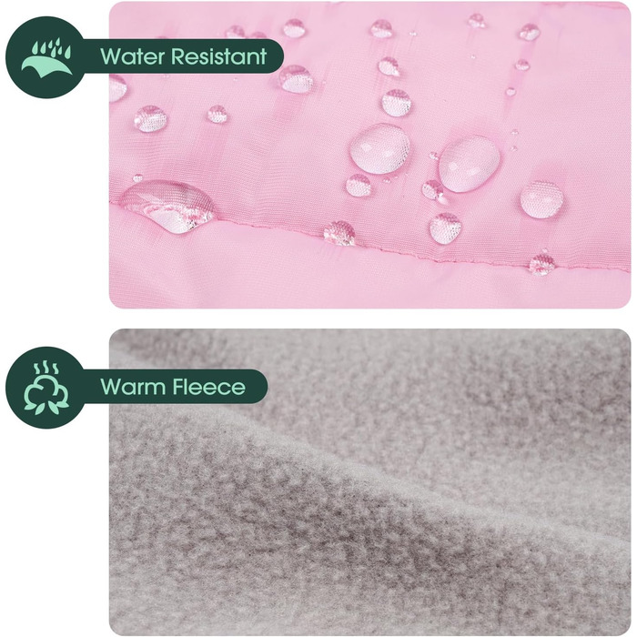 Водонепроникна та вітронепроникна куртка для собак Kuoser, теплий зимовий халат для великих собак, рожева XL