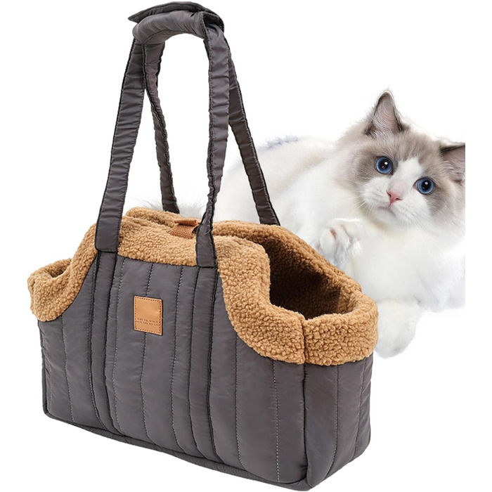 Сумка-переноска для цуценят та собак | Сумка для собак | Стильна та легка переноска для домашніх тварин для подорожей | Переноска для котів | Сумка для собак та котів з комфортним дизайном | Переноска для домашніх тварин сірого кольору