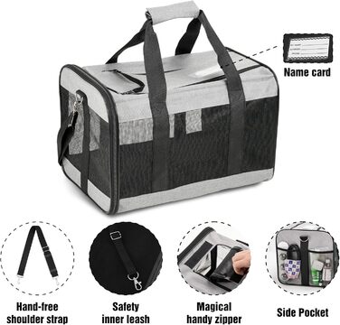 Транспортна переноска для собак та котів HITSLAM, складана, зелена (M)