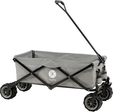 Складаний візок Miweba MB-30 | Вантажопідйомність 120 кг - для дітей, саду, пляжу | Сірий